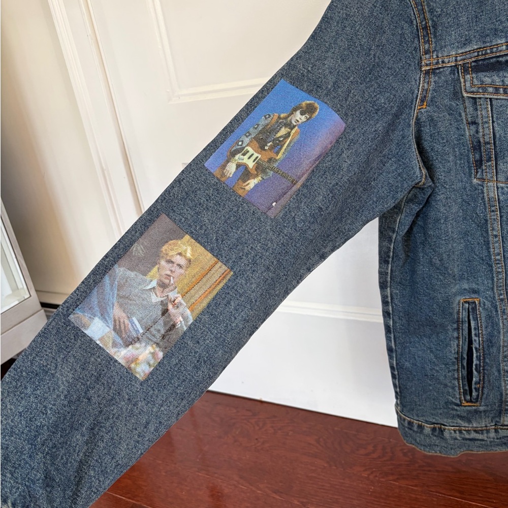 David Bowie handmade / upcycled Denim Jacket - Picture 5 of 14